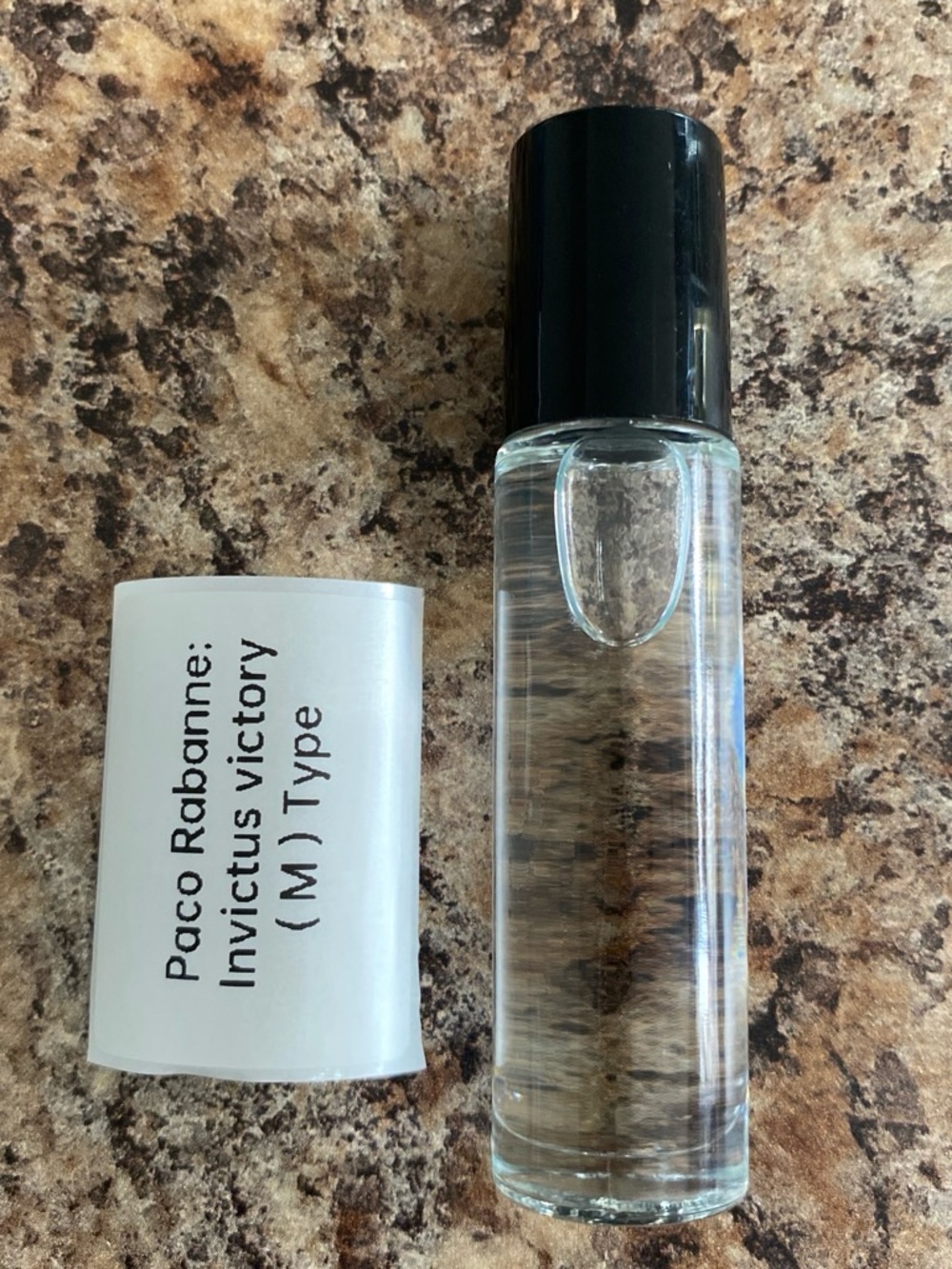 Paco Rabanne Clear Roll-On Bottle with Black Cap